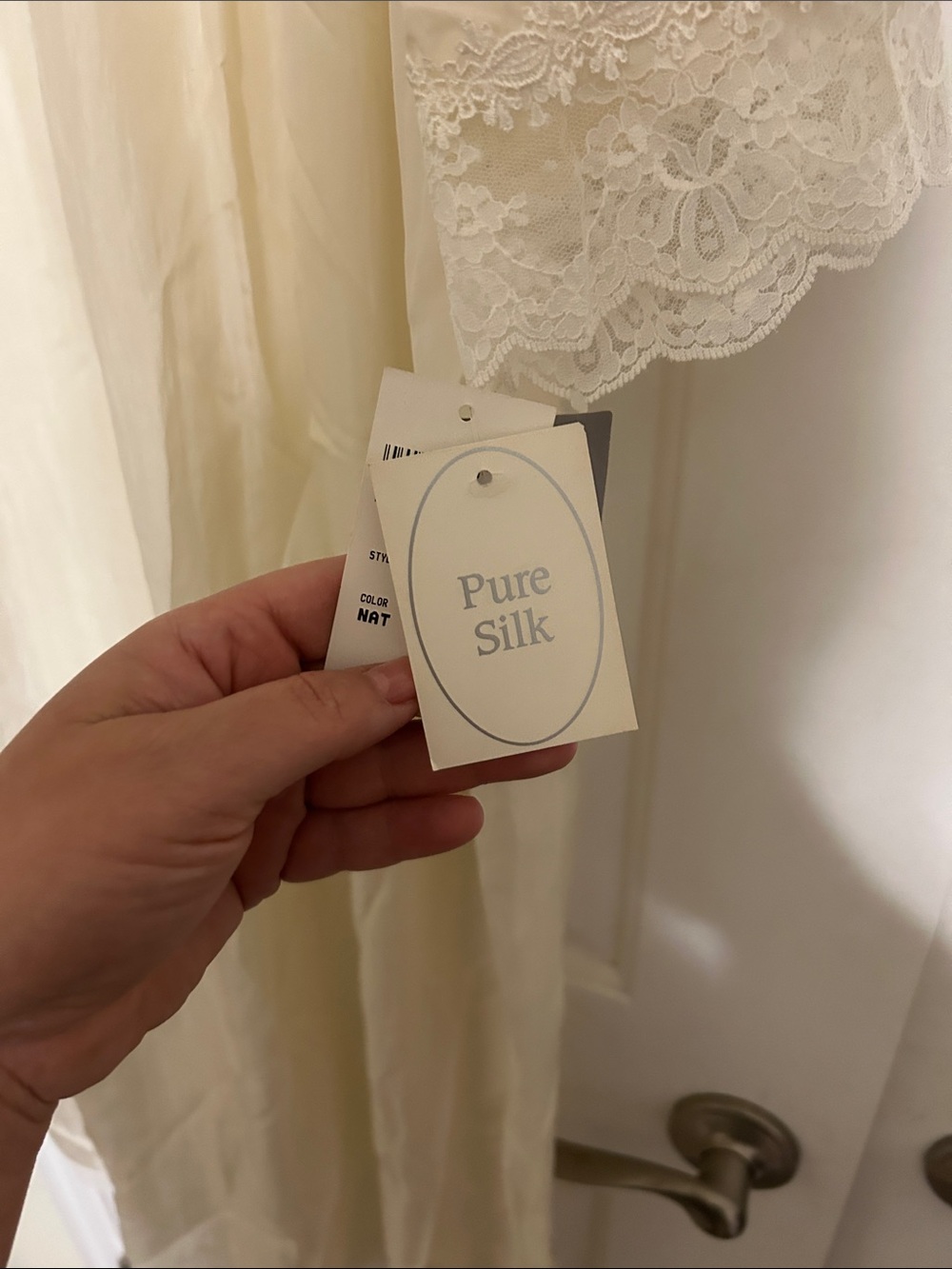 Dior Cream Lace-Trimmed Empire Chemise - Picture 5 of 6